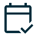 calendar with chheckmark icon